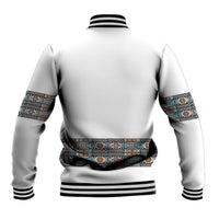 African Ndebele Traditional Attire Baseball Jacket White Ndebele Stripe