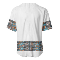 African Ndebele Traditional Attire Baseball Jersey White Ndebele Stripe