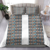 African Ndebele Traditional Attire Bedding Set White Ndebele Stripe