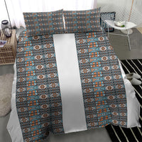 African Ndebele Traditional Attire Bedding Set White Ndebele Stripe