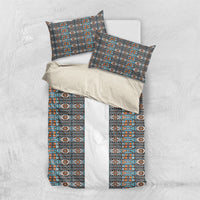 African Ndebele Traditional Attire Bedding Set White Ndebele Stripe