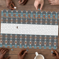 African Ndebele Traditional Attire Puzzle White Ndebele Stripe
