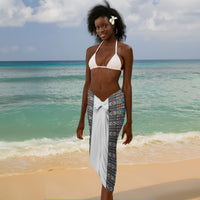 African Ndebele Traditional Attire Sarong White Ndebele Stripe
