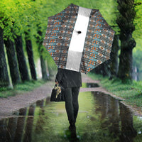 African Ndebele Traditional Attire Umbrella White Ndebele Stripe