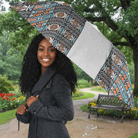 African Ndebele Traditional Attire Umbrella White Ndebele Stripe