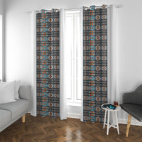 African Ndebele Traditional Attire Window Curtain White Ndebele Stripe