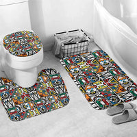 African Geometric Ndebele Patterns Bathroom Set