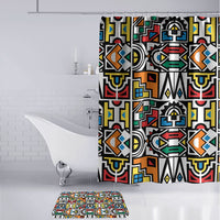 African Geometric Ndebele Patterns Bathroom Set