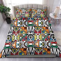 African Geometric Ndebele Patterns Bedding Set
