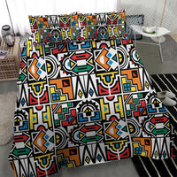 African Geometric Ndebele Patterns Bedding Set