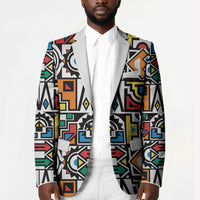 African Geometric Ndebele Patterns Blazer