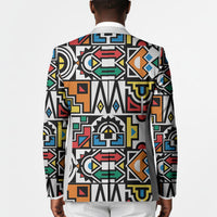African Geometric Ndebele Patterns Blazer