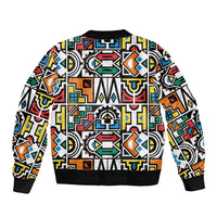 African Geometric Ndebele Patterns Bomber Jacket