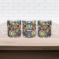 African Geometric Ndebele Patterns Ceramic Mug