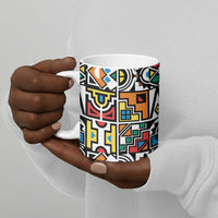 African Geometric Ndebele Patterns Ceramic Mug
