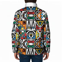African Geometric Ndebele Patterns Padded Jacket
