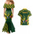 South Africa Rugby Couples Matching Mermaid Dress and Hawaiian Shirt Bokke Champions Kente Pattern LT9 - Wonder Print Shop