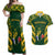 South Africa Rugby Couples Matching Off Shoulder Maxi Dress and Hawaiian Shirt Bokke Champions Kente Pattern LT9 - Wonder Print Shop