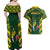 South Africa Rugby Couples Matching Off Shoulder Maxi Dress and Hawaiian Shirt Bokke Champions Kente Pattern LT9 - Wonder Print Shop