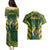 South Africa Rugby Couples Matching Puletasi Dress and Hawaiian Shirt Bokke Champions Kente Pattern LT9 - Wonder Print Shop