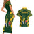 South Africa Rugby Couples Matching Short Sleeve Bodycon Dress and Hawaiian Shirt Bokke Champions Kente Pattern LT9 - Wonder Print Shop