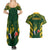 South Africa Rugby Couples Matching Summer Maxi Dress and Hawaiian Shirt Bokke Champions Kente Pattern LT9 - Wonder Print Shop