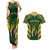 South Africa Rugby Couples Matching Tank Maxi Dress and Hawaiian Shirt Bokke Champions Kente Pattern LT9 - Wonder Print Shop