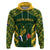 South Africa Rugby Hoodie Bokke Champions Kente Pattern - Wonder Print Shop