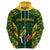 South Africa Rugby Hoodie Bokke Champions Kente Pattern - Wonder Print Shop