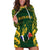 South Africa Rugby Hoodie Dress Bokke Champions Kente Pattern - Wonder Print Shop