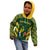 South Africa Rugby Kid Hoodie Bokke Champions Kente Pattern - Wonder Print Shop