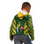 South Africa Rugby Kid Hoodie Bokke Champions Kente Pattern - Wonder Print Shop