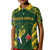 South Africa Rugby Kid Polo Shirt Bokke Champions Kente Pattern - Wonder Print Shop