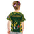 South Africa Rugby Kid T Shirt Bokke Champions Kente Pattern - Wonder Print Shop