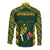 South Africa Rugby Long Sleeve Button Shirt Bokke Champions Kente Pattern - Wonder Print Shop