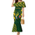 South Africa Rugby Mermaid Dress Bokke Champions Kente Pattern - Wonder Print Shop