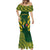 South Africa Rugby Mermaid Dress Bokke Champions Kente Pattern - Wonder Print Shop