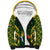 South Africa Rugby Sherpa Hoodie Bokke Champions Kente Pattern - Wonder Print Shop