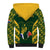 South Africa Rugby Sherpa Hoodie Bokke Champions Kente Pattern - Wonder Print Shop