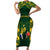 south-africa-rugby-short-sleeve-bodycon-dress-bokke-champions-kente-pattern