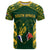 South Africa Rugby T Shirt Bokke Champions Kente Pattern - Wonder Print Shop