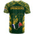 South Africa Rugby T Shirt Bokke Champions Kente Pattern - Wonder Print Shop