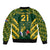 Custom South Africa Rugby Bomber Jacket Bokke Champions Kente Pattern LT9 - Wonder Print Shop