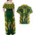 Custom South Africa Rugby Couples Matching Off Shoulder Maxi Dress and Hawaiian Shirt Bokke Champions Kente Pattern LT9 - Wonder Print Shop