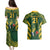 Custom South Africa Rugby Couples Matching Puletasi Dress and Hawaiian Shirt Bokke Champions Kente Pattern LT9 - Wonder Print Shop