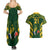 Custom South Africa Rugby Couples Matching Summer Maxi Dress and Hawaiian Shirt Bokke Champions Kente Pattern LT9 - Wonder Print Shop