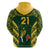 Custom South Africa Rugby Hoodie Bokke Champions Kente Pattern - Wonder Print Shop