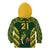 Custom South Africa Rugby Kid Hoodie Bokke Champions Kente Pattern - Wonder Print Shop