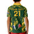 Custom South Africa Rugby Kid Polo Shirt Bokke Champions Kente Pattern - Wonder Print Shop