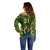 Custom South Africa Rugby Off Shoulder Sweater Bokke Champions Kente Pattern - Wonder Print Shop